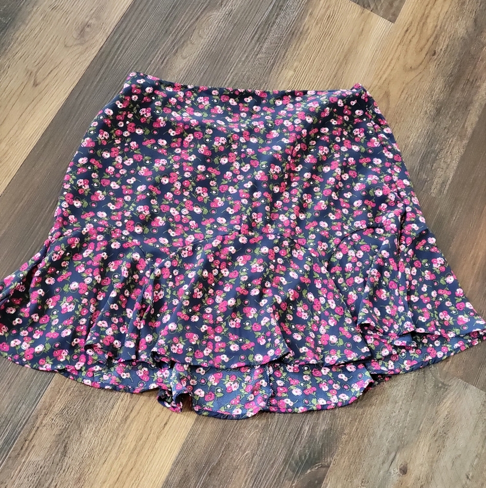 Altar'd State Red and White Mini Skater Skirt